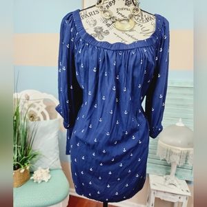 BLL New York Plus Size Nautical Blouse